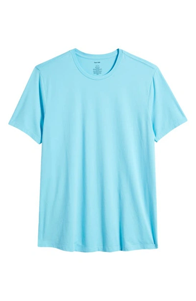 Shop Open Edit Crewneck T-shirt In Blue Button