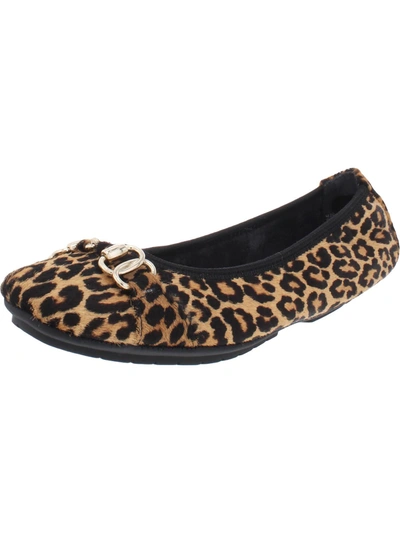Shop Me Too Olympia 9 Womens Leather Slip On Ballet Flats In Multi