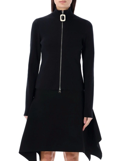 Shop Jw Anderson J.w. Anderson Fitted Cardigan In Black
