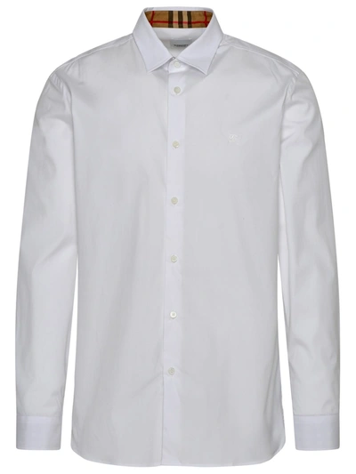 Shop Burberry Sherfield Shirt In White Cotton In Bianco