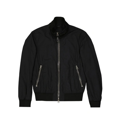 Shop Tom Ford Windbreaker Bomber Jacket In Black