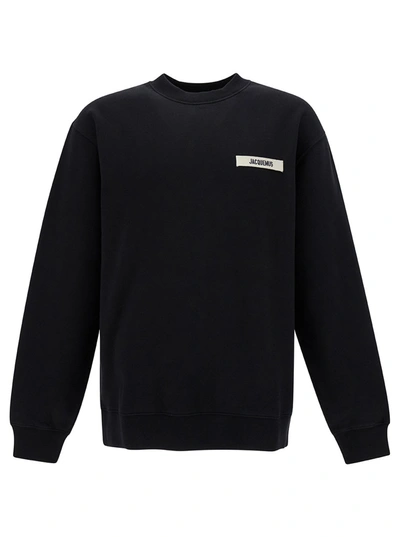 Shop Jacquemus Le Sweatshirt Gros Grain In Black