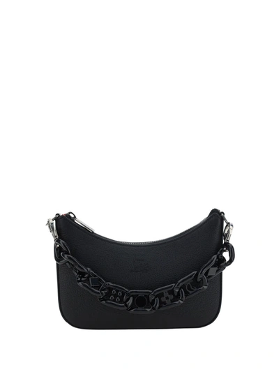 Shop Christian Louboutin Loubila Shoulder Bag In Black/black/black