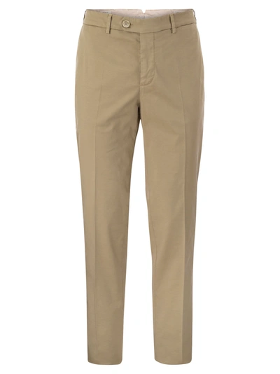 Shop Brunello Cucinelli Italian Fit Cotton Gabardine Trousers In Default Title