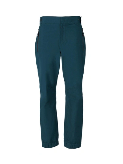 Shop Moncler High-waisted Straight-leg Pants In Green