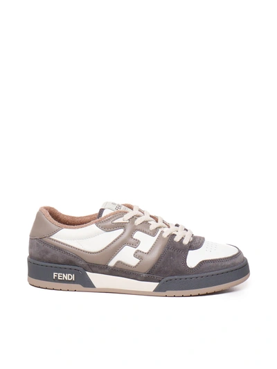 Shop Fendi Match Sneakers In Grey