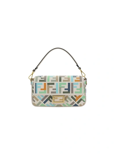 Shop Fendi Baguette Shoulder Bag In Multicolor