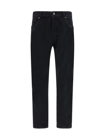 Shop Saint Laurent Relaxed Jeans In Nero