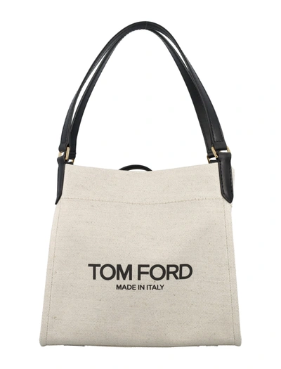 Shop Tom Ford Amalfi Medium Tote In White