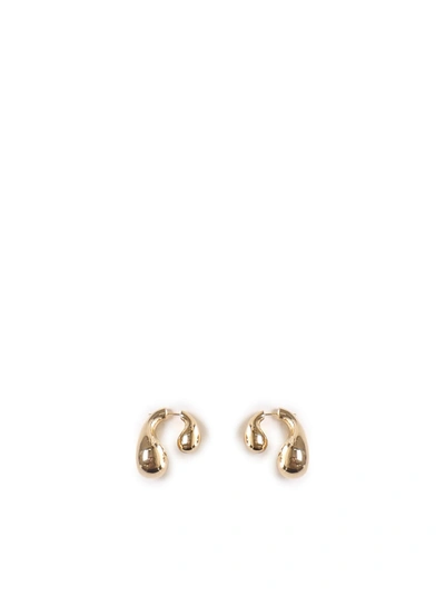 Shop Bottega Veneta Drop Earrings In Yellow Gold