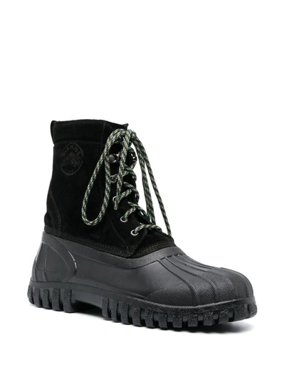 Shop Diemme Anatra Leather Lace-up Boots In Black