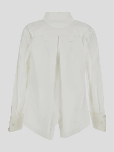 Shop Tom Ford Long Sleeved Shirt With Yoke In Chalk