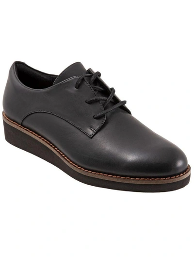 Shop Softwalk Willis Womens Suede Padded Insole Oxfords In Black