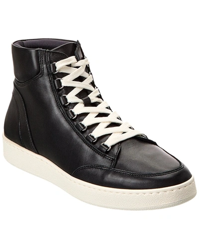 Shop Aquatalia Pete Weatherproof Leather Sneaker In Black