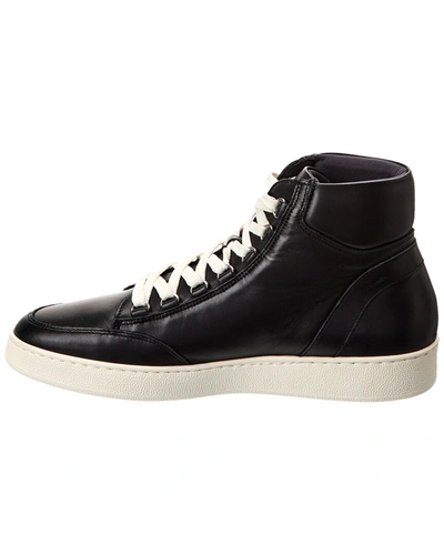 Shop Aquatalia Pete Weatherproof Leather Sneaker In Black