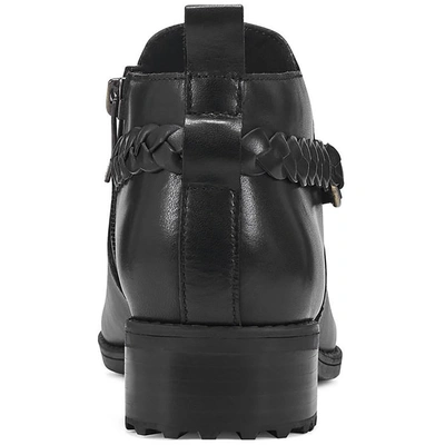 Easy Spirit Roslyn Womens Leather Braided Booties In Black