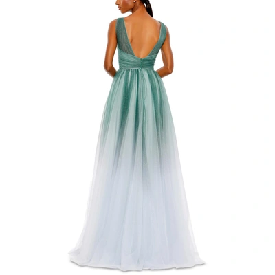 Mac Duggal Womens Ombre Metallic Evening Dress In Multi