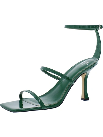 Shop Marc Fisher Ltd Dalida Womens Patent Leather Strappy Ankle Strap In Green