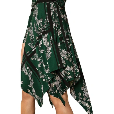 Shop Bcbgmaxazria Isabella Womens Floral V-neck Wrap Dress In Multi