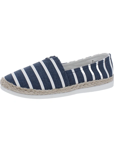 Shop Esprit Ellery Womens Canvas Slip-on Loafers In Blue