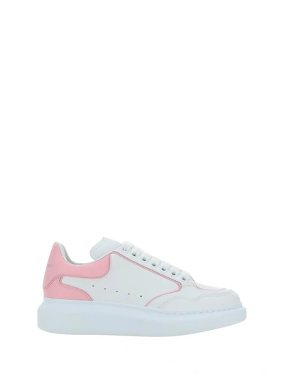 Shop Alexander Mcqueen Sneakers In White/pale Pink