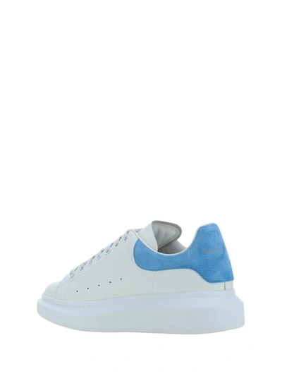 Shop Alexander Mcqueen Sneakers In White/lapis Blue
