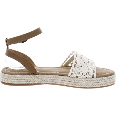 Shop Fatface Tilly Womens Crochet Buckle Ankle Strap In White