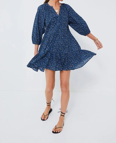 Shop Apiece Apart Mini Mitte Dress In Spagliato Floral Blue