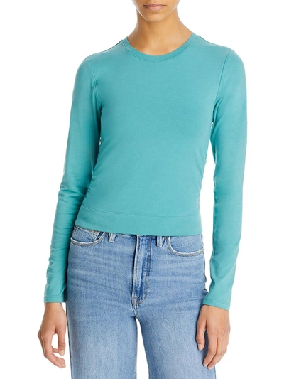 Shop Atm Anthony Thomas Melillo Womens Pima Cotton Banded Bottom T-shirt In Blue