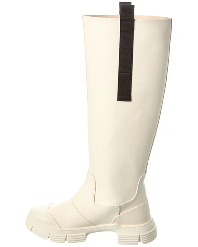 Shop Ganni Recycled Rubber Country Boot In White