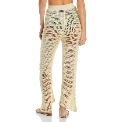 Shop Haight Olivia Womens Crochet Pants Cover-up In Yellow