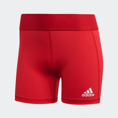Shop Adidas Originals Women's Adidas Techfit Volleyball Shorts In Red
