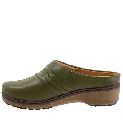 Shop Softwalk Amber 3.0 Womens Leather Slip-on Loafers In Green