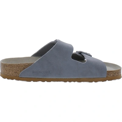 Shop Birkenstock Womens Leather Footbed Slide Sandals In Multi