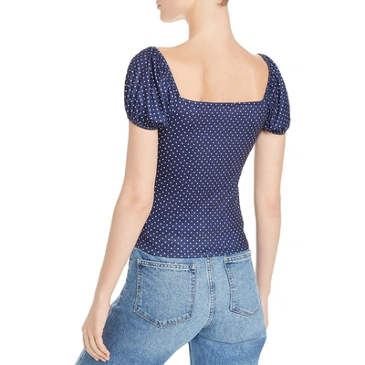Shop Aqua Womens Off-the-shoulder Tie Front Crop Top In Multi