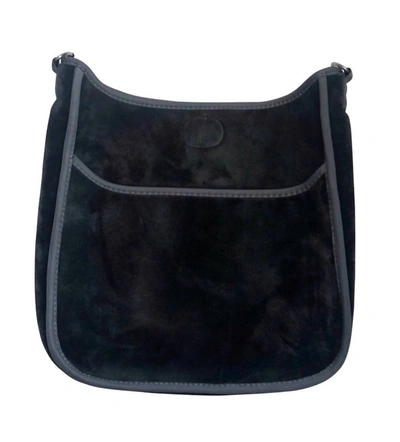 Ahdorned Women's Velvet Crossbody (no Strap) In Black In Grey