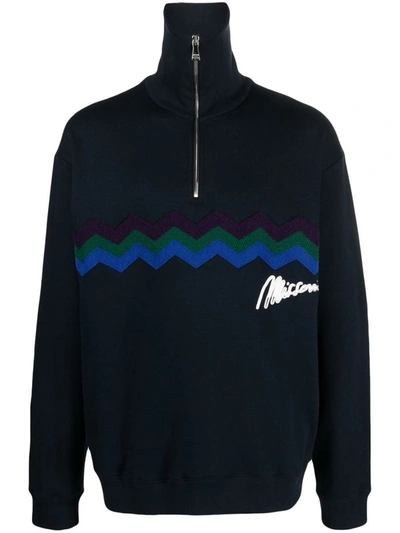Shop Missoni Sport Missoni Half Zip Sweatshirt Clothing In S724s Navy