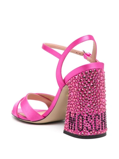 Moschino Crystal-embellished Block Heel Sandals In Fantasy Color