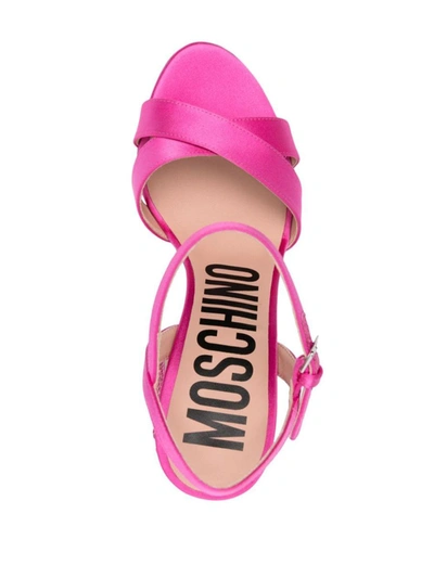 Moschino Crystal-embellished Block Heel Sandals In Fantasy Color