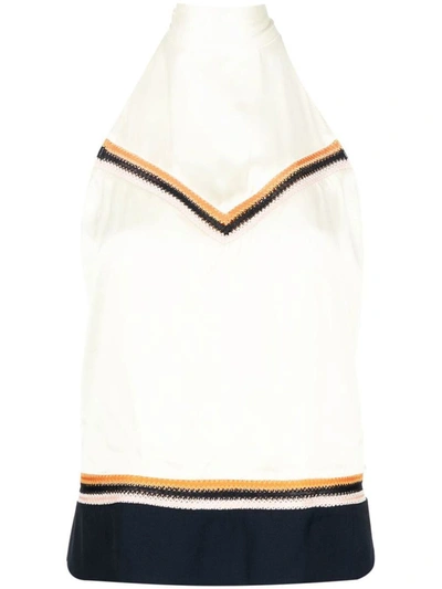 Shop Wales Bonner Horizon Top Clothing In 150 Pale Yellow &amp; Navy