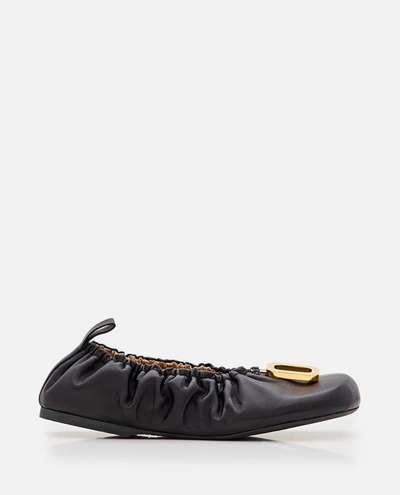 Shop Jw Anderson J.w. Anderson Leather Ballet Flats In Black