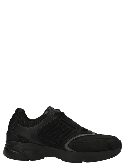 Shop Fendi Faster Running Sneakers In Black