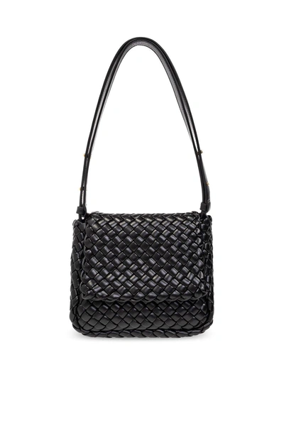 Shop Bottega Veneta Cobble Shoulder Bag In Black