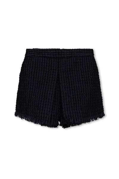 Shop Dsquared2 Fringed Shorts In Blu Navy