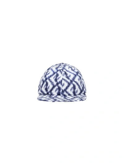 Shop Fendi Baseball Cap In Blu/bianco
