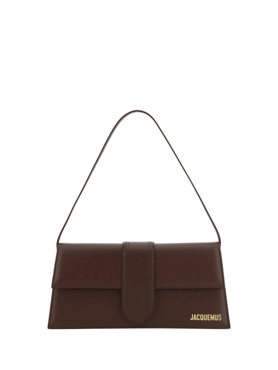 Shop Jacquemus Le Bambino Long Shoulder Bag In Brown