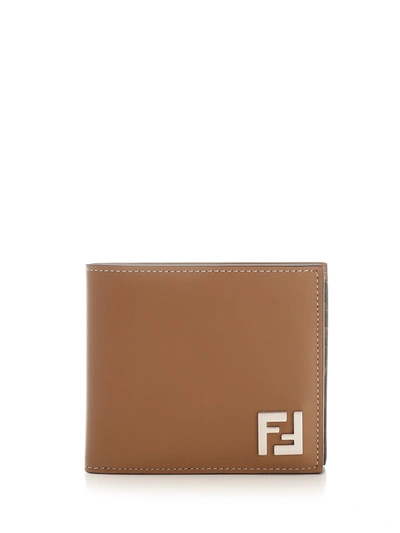 Shop Fendi Ffsquared Bifold Wallet In Brown