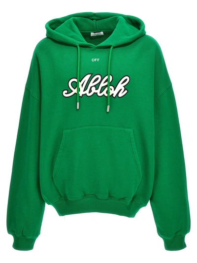 Shop Off-white College Hoodie In Green