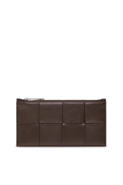 Shop Bottega Veneta Leather Wallet In Marrone