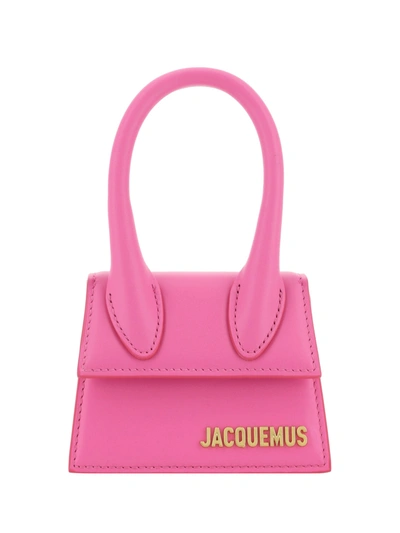 Shop Jacquemus Le Chiquito Handbag In Neon Pink